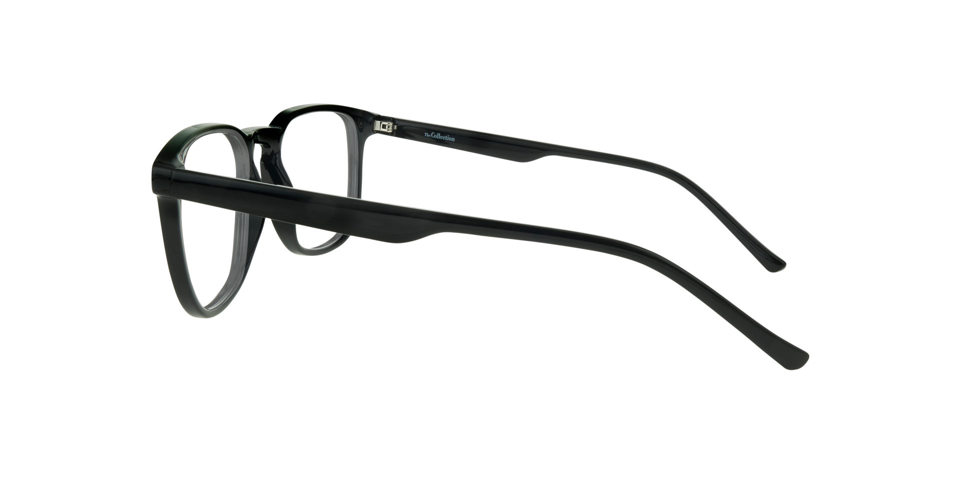 Louis Shiny Black PlasticEyeglass Frames for Glasses Direct, Side View
