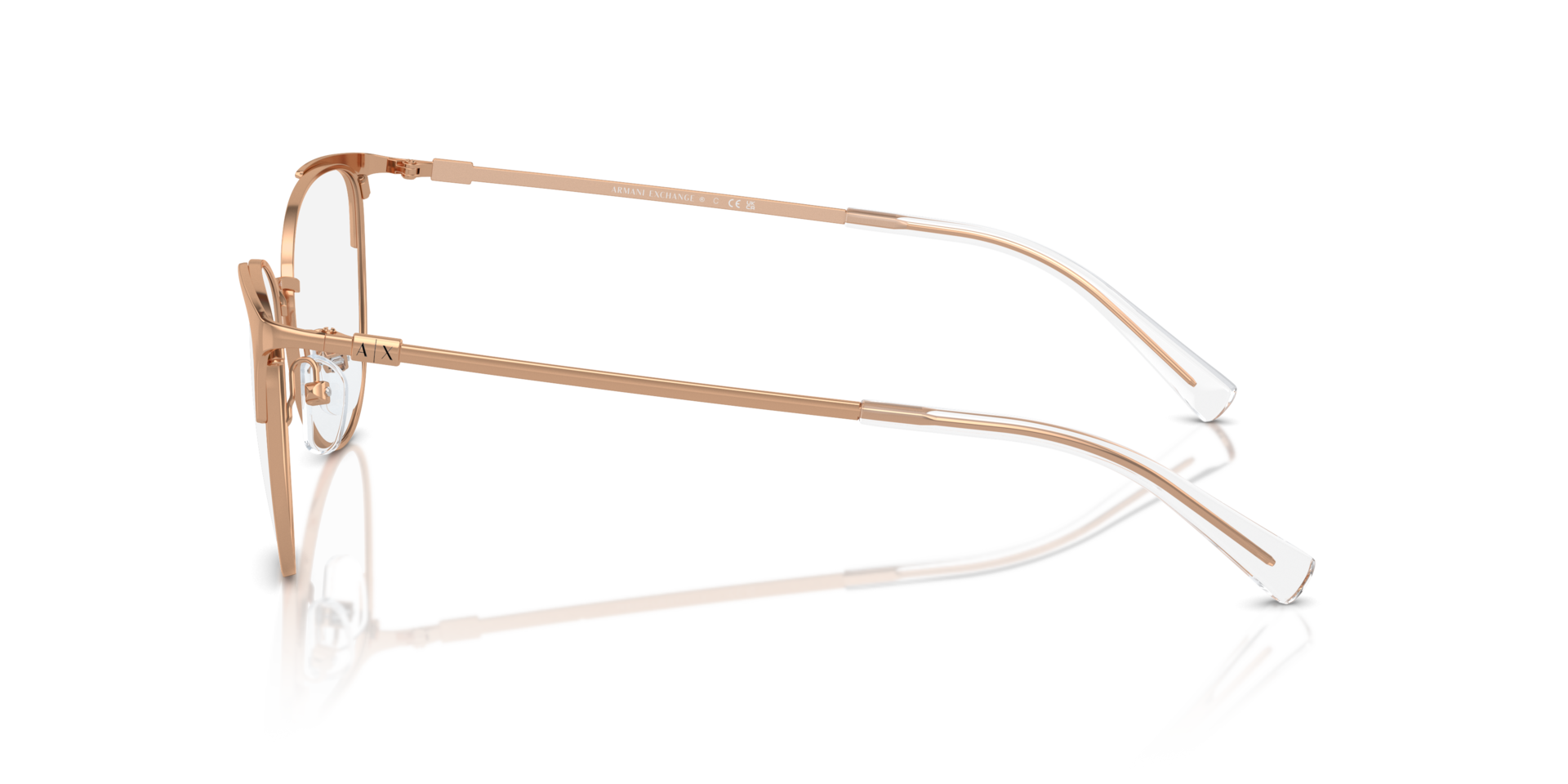 AX1034 Rose Gold MetalEyeglass Frames for Glasses Direct, Side View