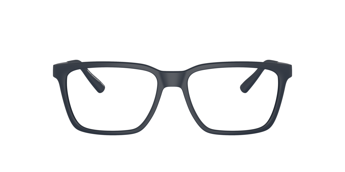 Armani Exchange Men's Matte Blue Rectangle Plastic Eyeglasses Online - Full Rim - Ax3103