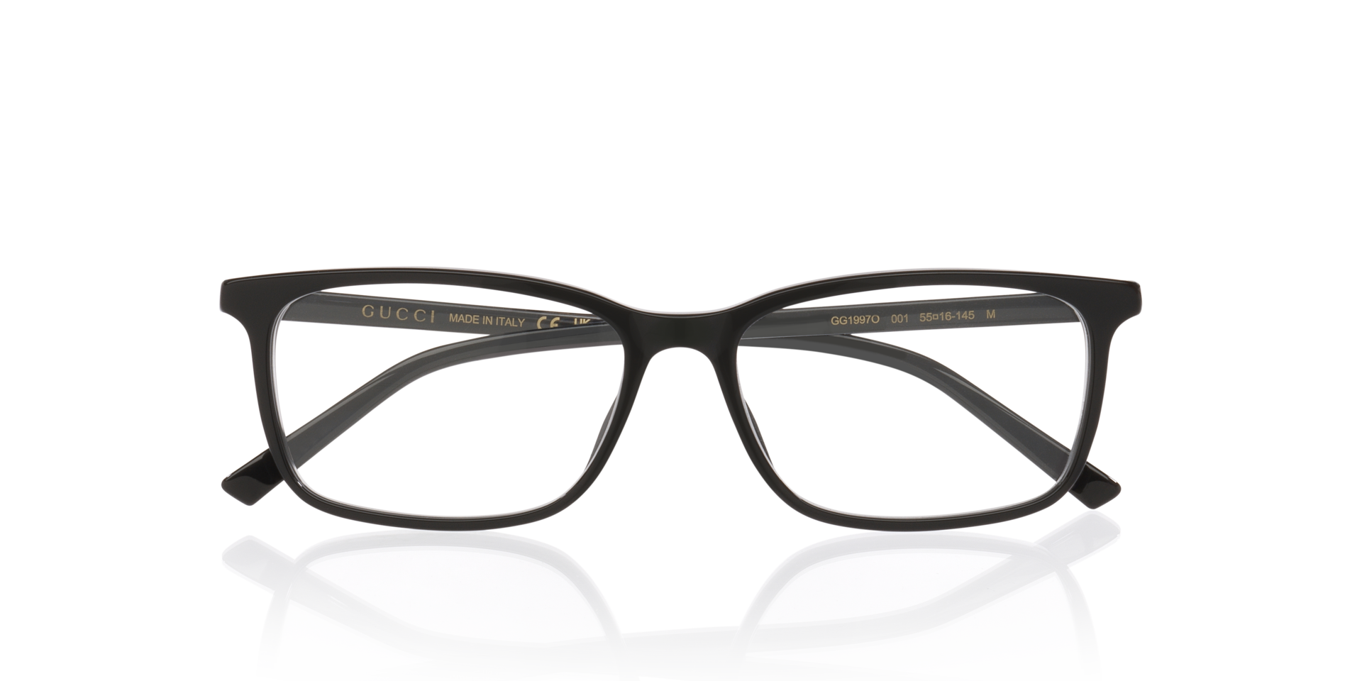 GG1997O Black AcetateEyeglass Frames for Glasses Direct, Closed View