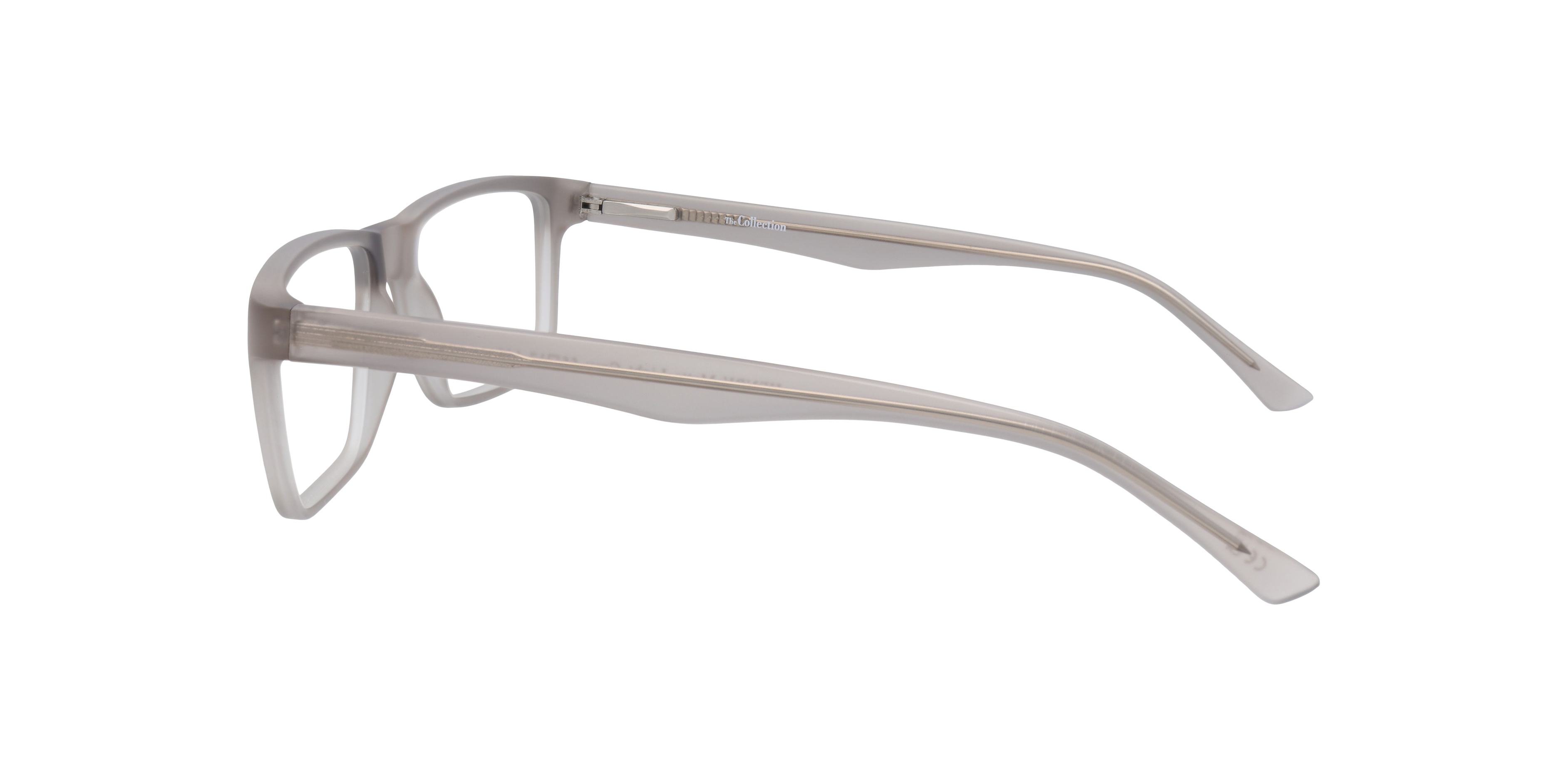 Henry Matte Light Grey PlasticEyeglass Frames for Glasses Direct, Side View