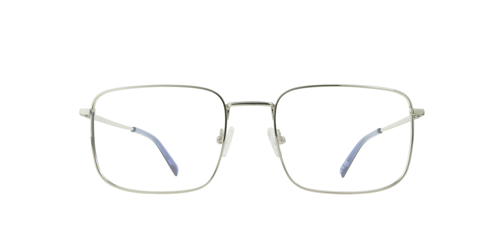 John Shiny Silver MetalEyeglass Frames for Glasses Direct, Front View