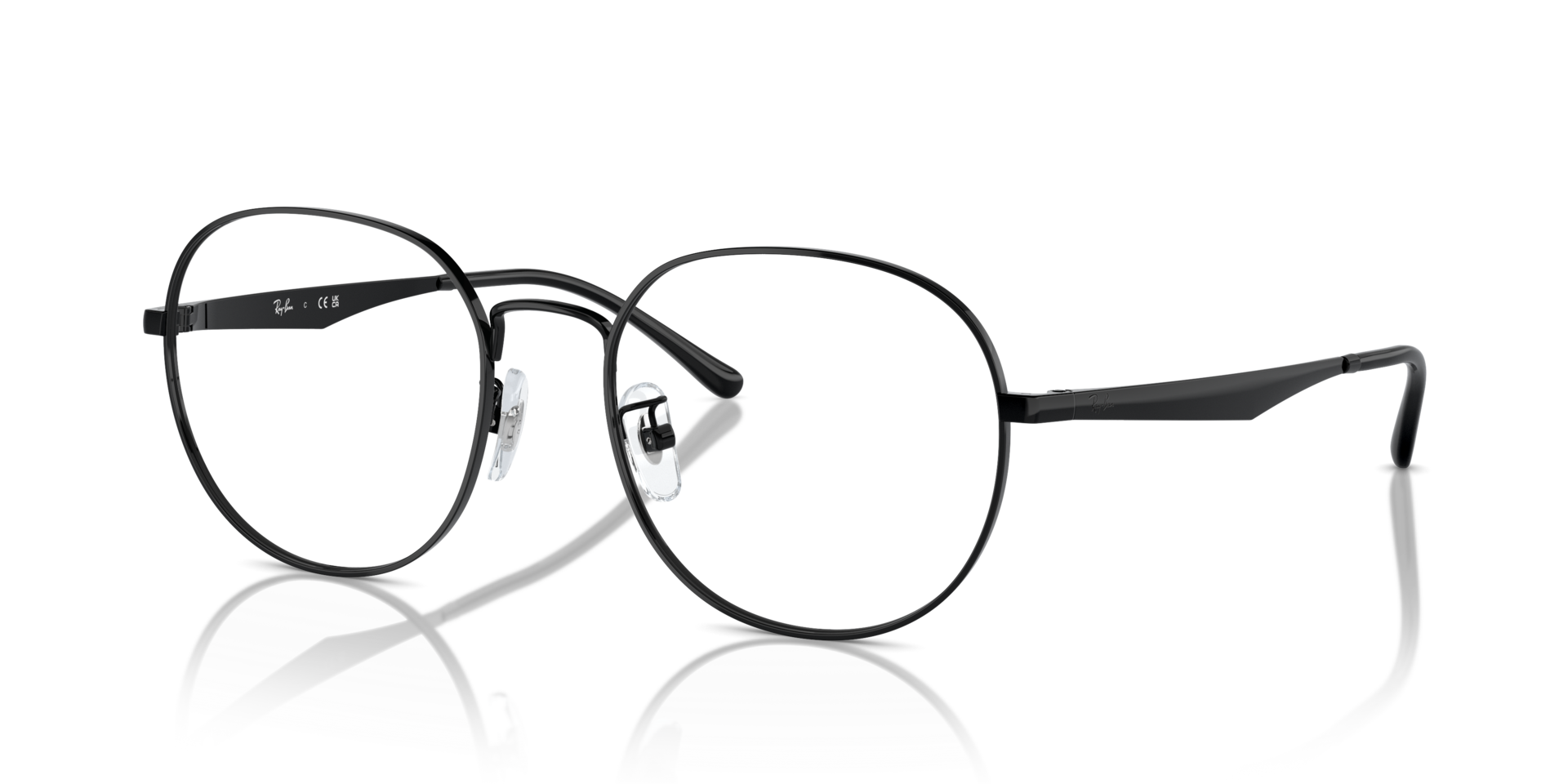 RB6517D Black MetalEyeglass Frames for Glasses Direct, Angle View