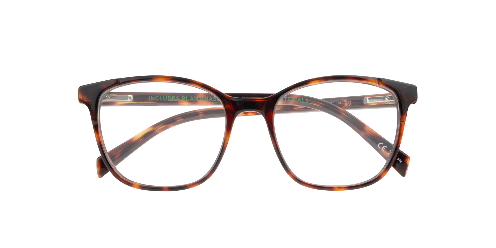 LV 1053 Tortoise PlasticEyeglass Frames for Glasses Direct, Closed View