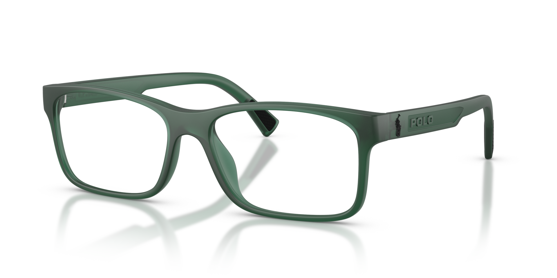 PH2301U Matte Transparent Green PlasticEyeglass Frames for Glasses Direct, Angle View