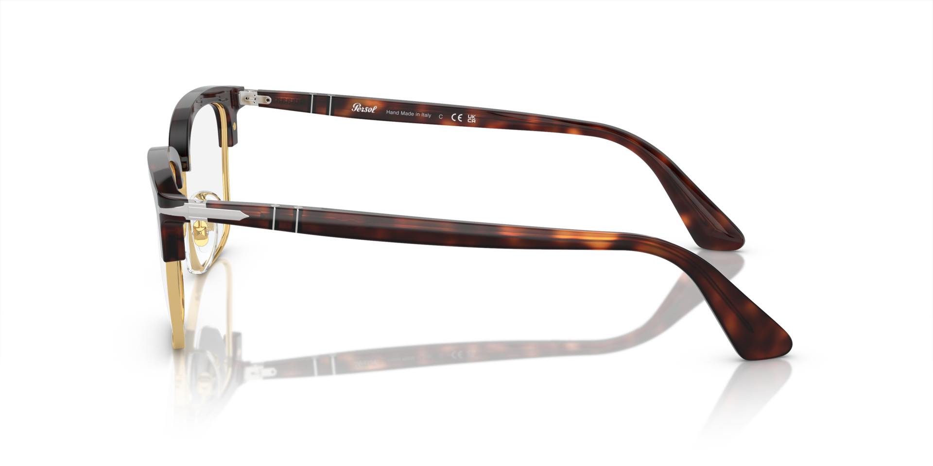 PO3340V Havana AcetateEyeglass Frames for Glasses Direct, Side View