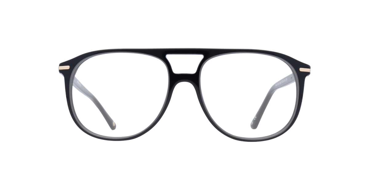 London Retro Unisex Shiny Black Pilot Acetate Eyeglasses Online - Full Rim - Gants