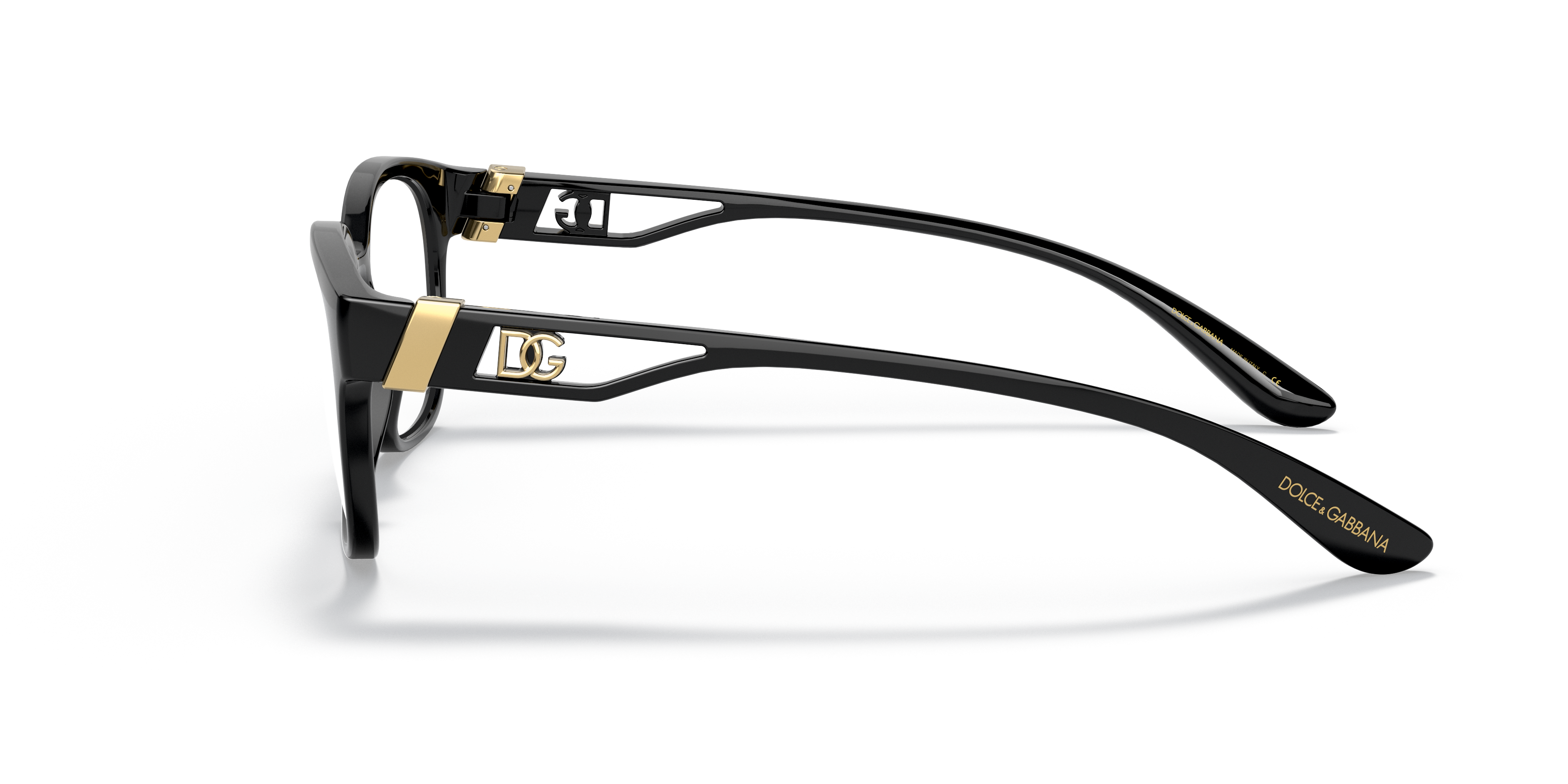 DG5066 Black PlasticEyeglass Frames for Glasses Direct, Side View
