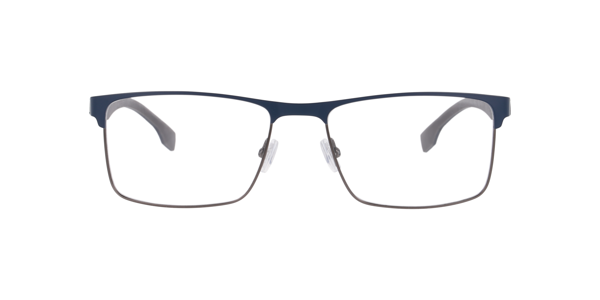 BOSS 1829 Blue Matte MetalEyeglass Frames for Glasses Direct, Front View