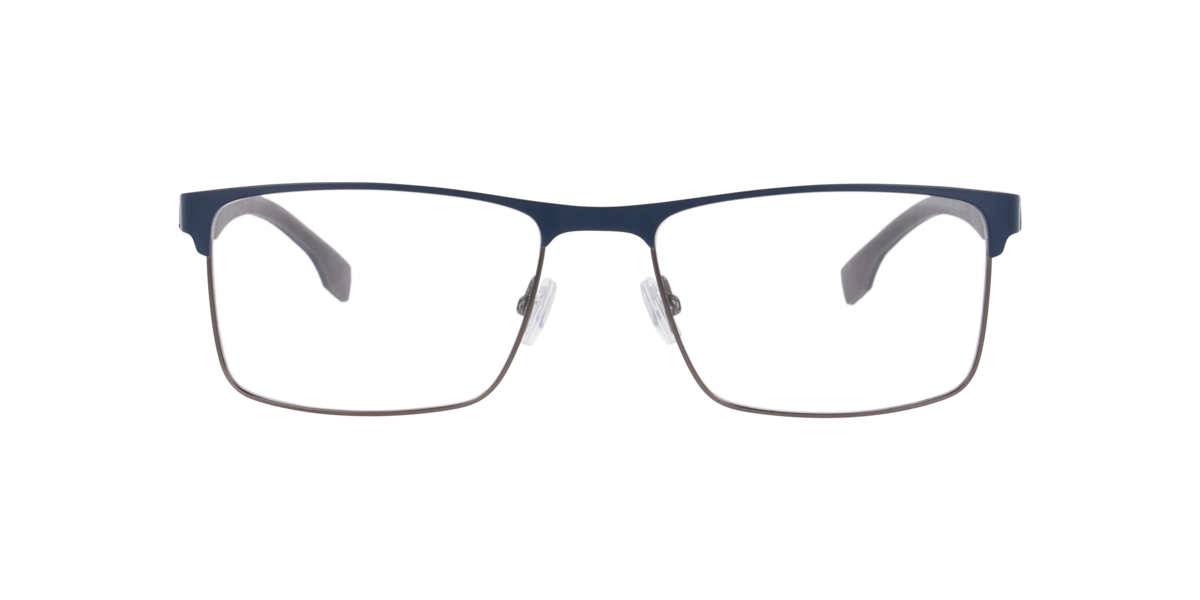 Hugo Boss Men's Blue Matte Square Metal Eyeglasses Online - Full Rim - Boss 1829