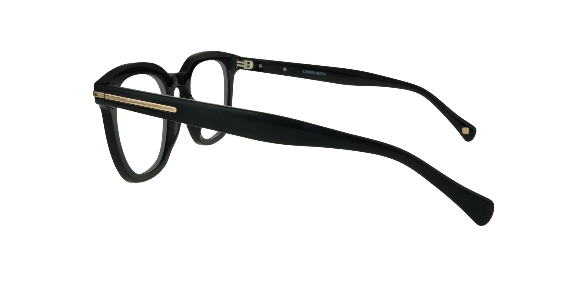 Kew Black AcetateEyeglass Frames for Glasses Direct, Side View