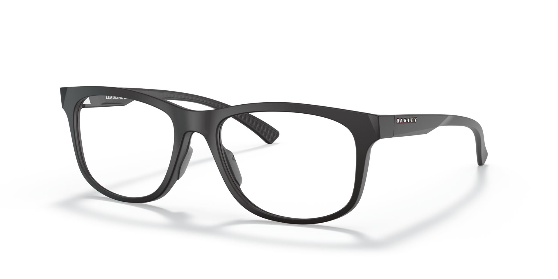 Leadline Velvet Black PlasticEyeglass Frames for Glasses Direct, Angle View