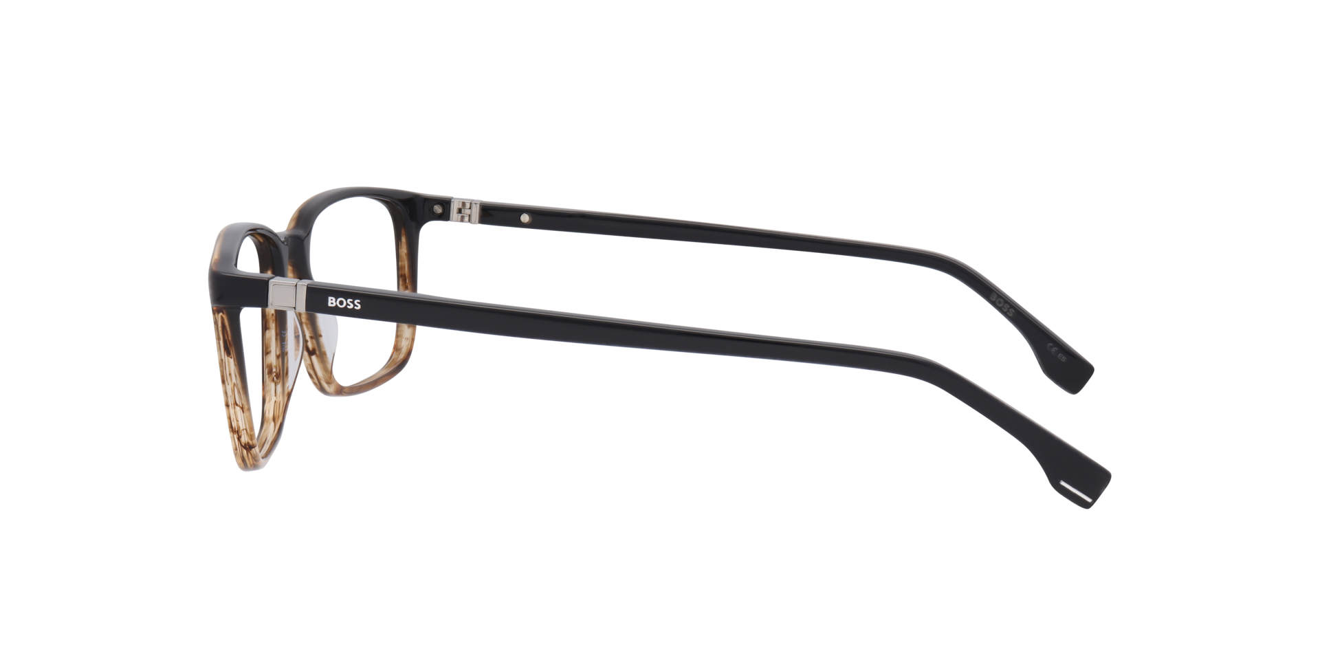 BOSS 1436 Brown Shiny AcetateEyeglass Frames for Glasses Direct, Side View