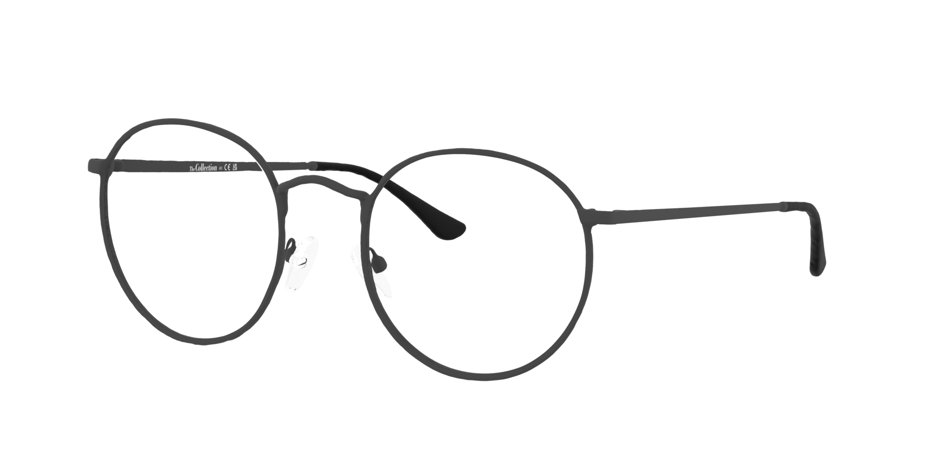 Moon Black MetalEyeglass Frames for Glasses Direct, Angle View