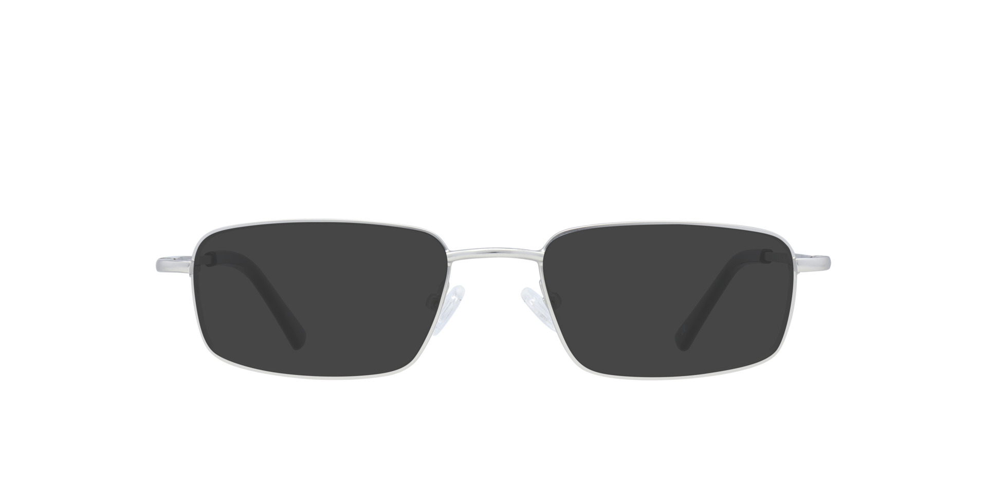 Ellis Matte Silver MetalEyeglass Frames for Glasses Direct, with Tinted Lenses