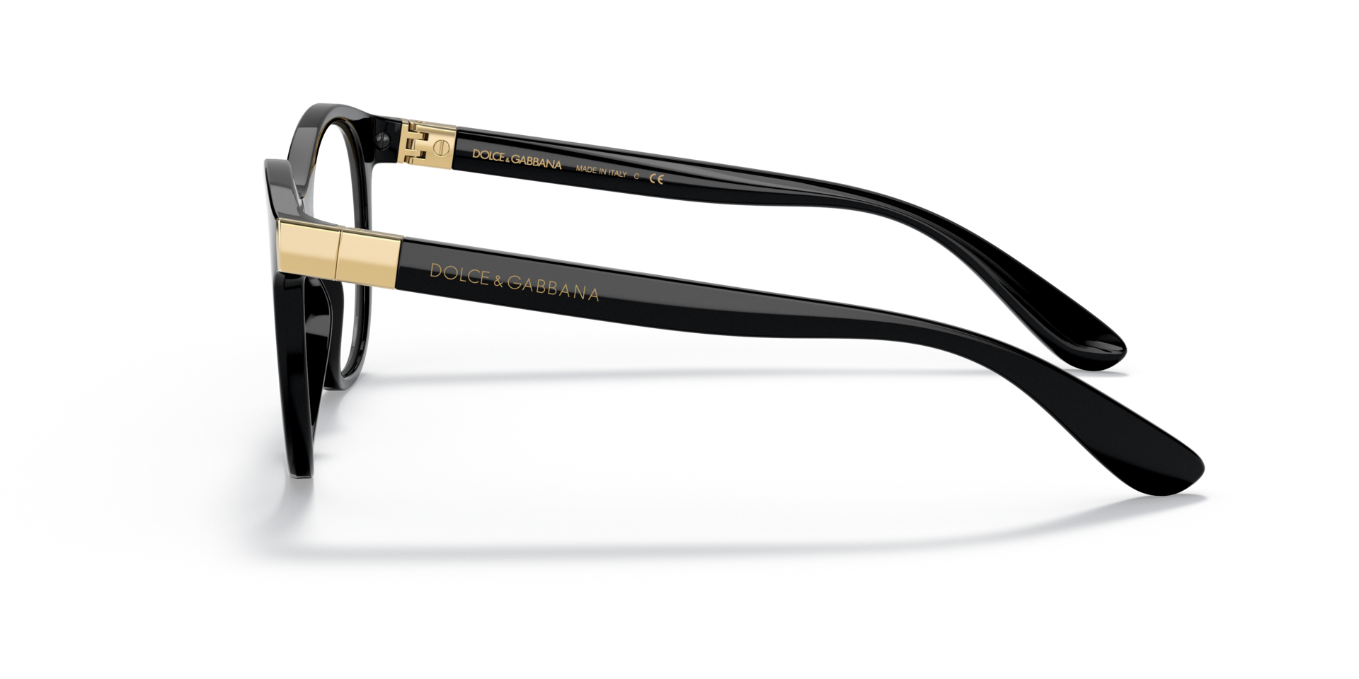 DG5075 Black PlasticEyeglass Frames for Glasses Direct, Side View