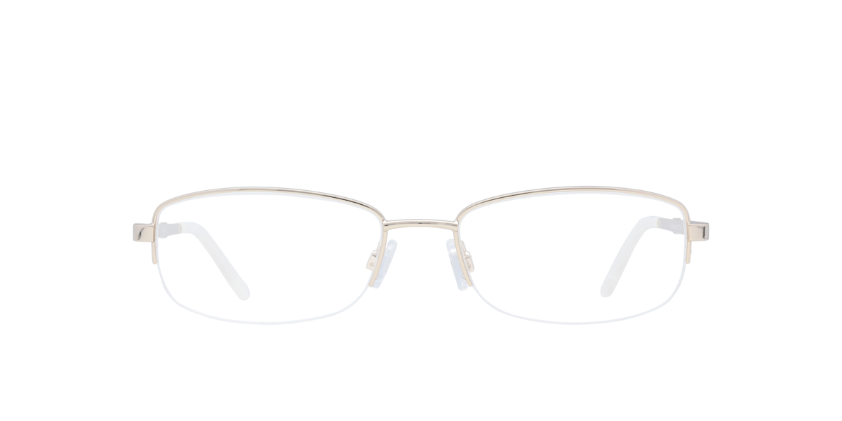 Aspire Women's Gold Rectangle Metal Eyeglasses Online - Semi Rim - Arielle