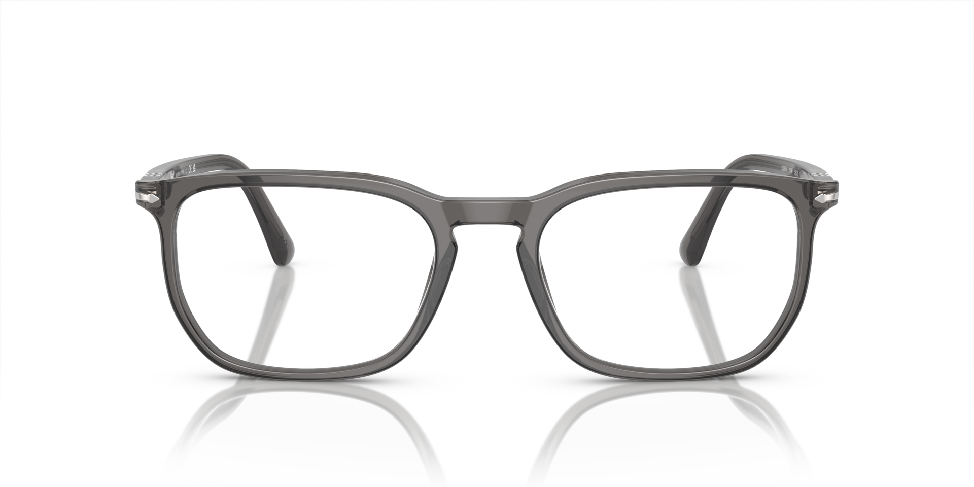 PO3339V Transparent Grey AcetateEyeglass Frames for Glasses Direct, Front View