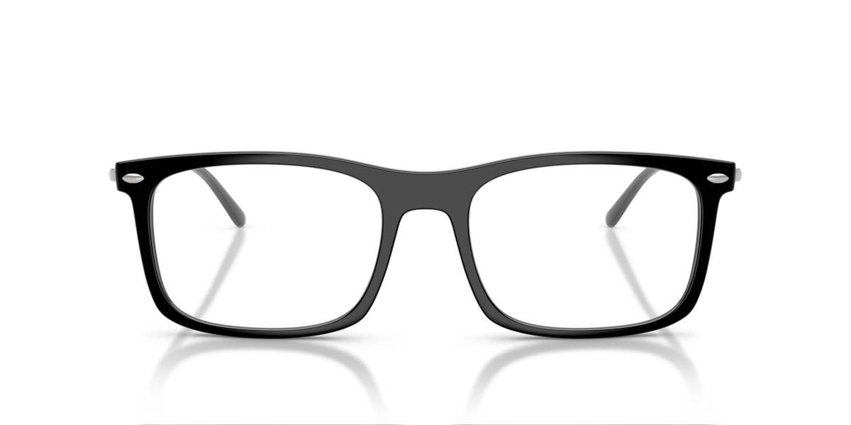 Ray-Ban Unisex Black Rectangle Plastic Eyeglasses Online - Full Rim - Rb7260