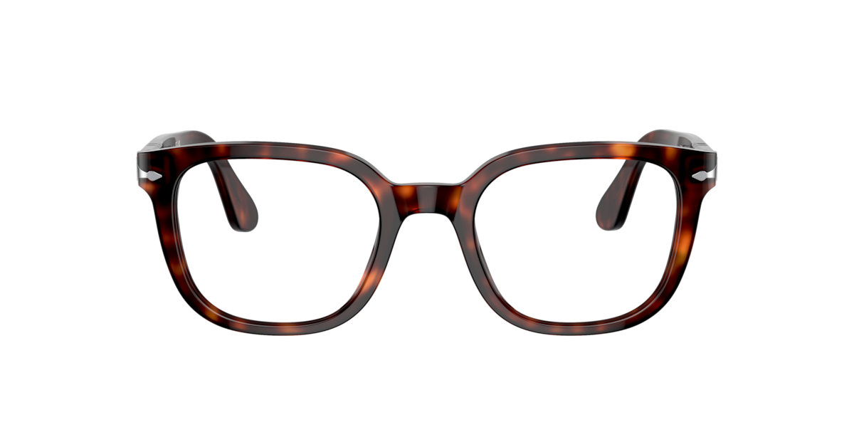 Persol Unisex Havana Square Acetate Eyeglasses Online - Full Rim - Po3263v