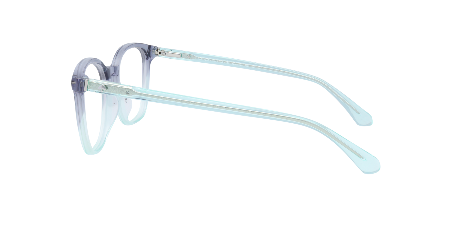 Hermione/G Light Blue AcetateEyeglass Frames for Glasses Direct, Side View
