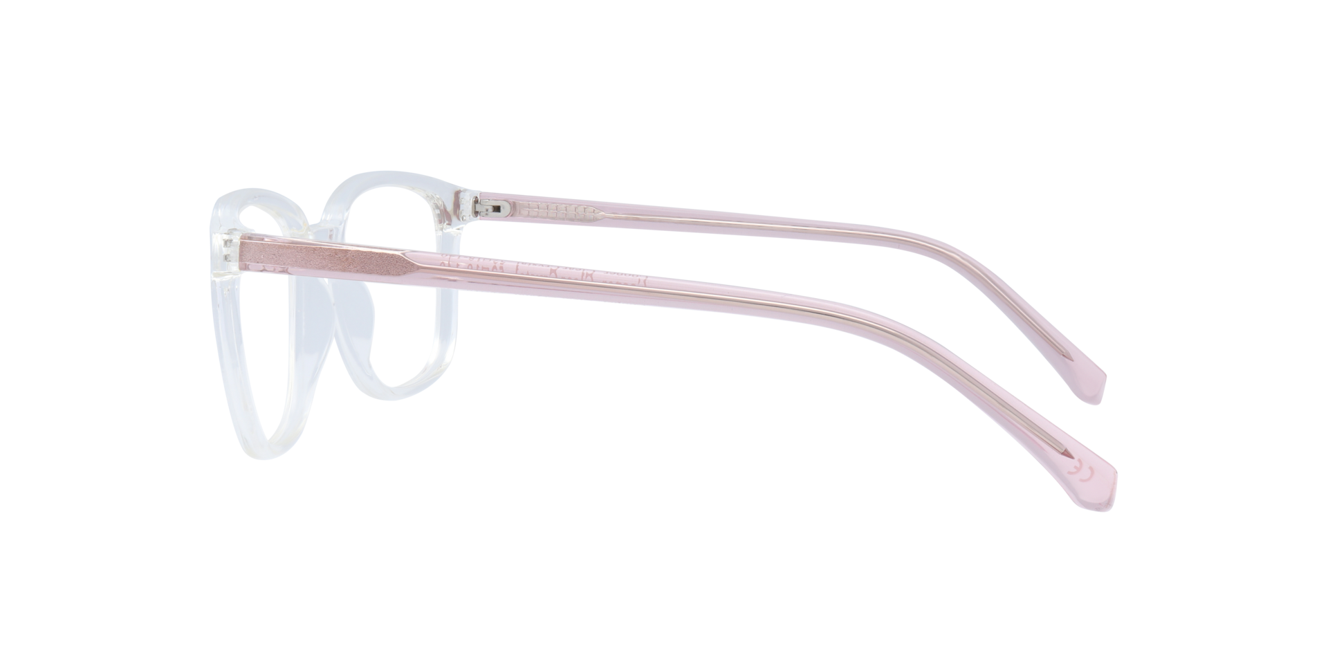 Cooper Clear Crystal PlasticEyeglass Frames for Glasses Direct, Side View