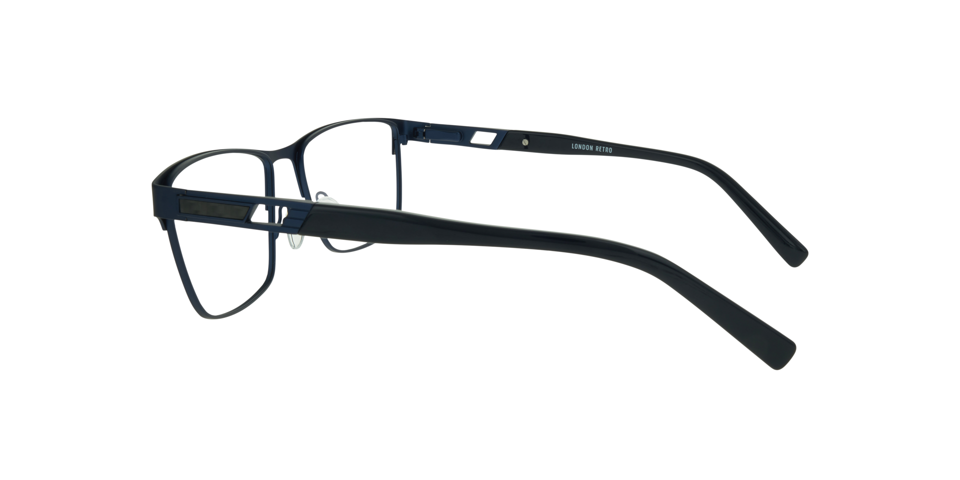 Ken Matte Navy MetalEyeglass Frames for Glasses Direct, Side View