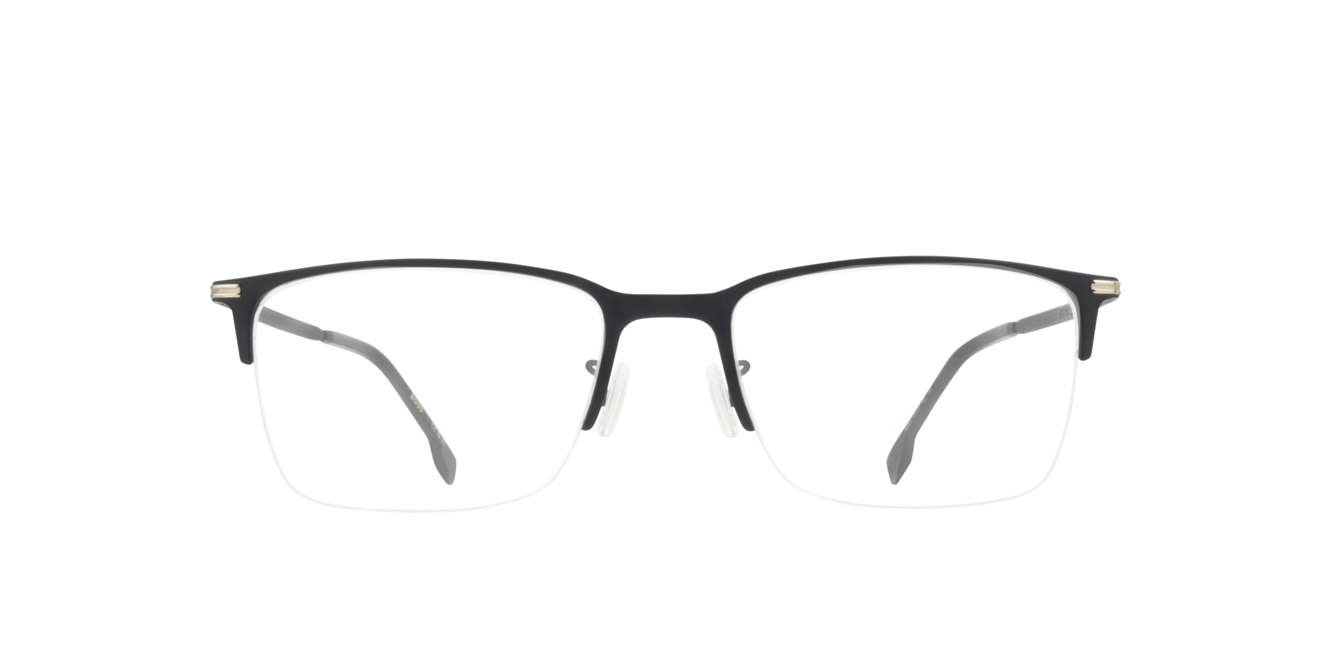 BOSS 1616/F Black MetalEyeglass Frames for Glasses Direct, Front View
