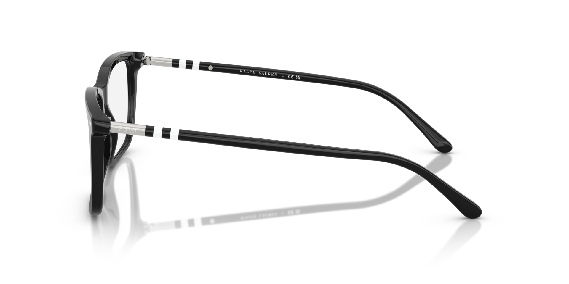 PH2287 Shiny Black AcetateEyeglass Frames for Glasses Direct, Side View