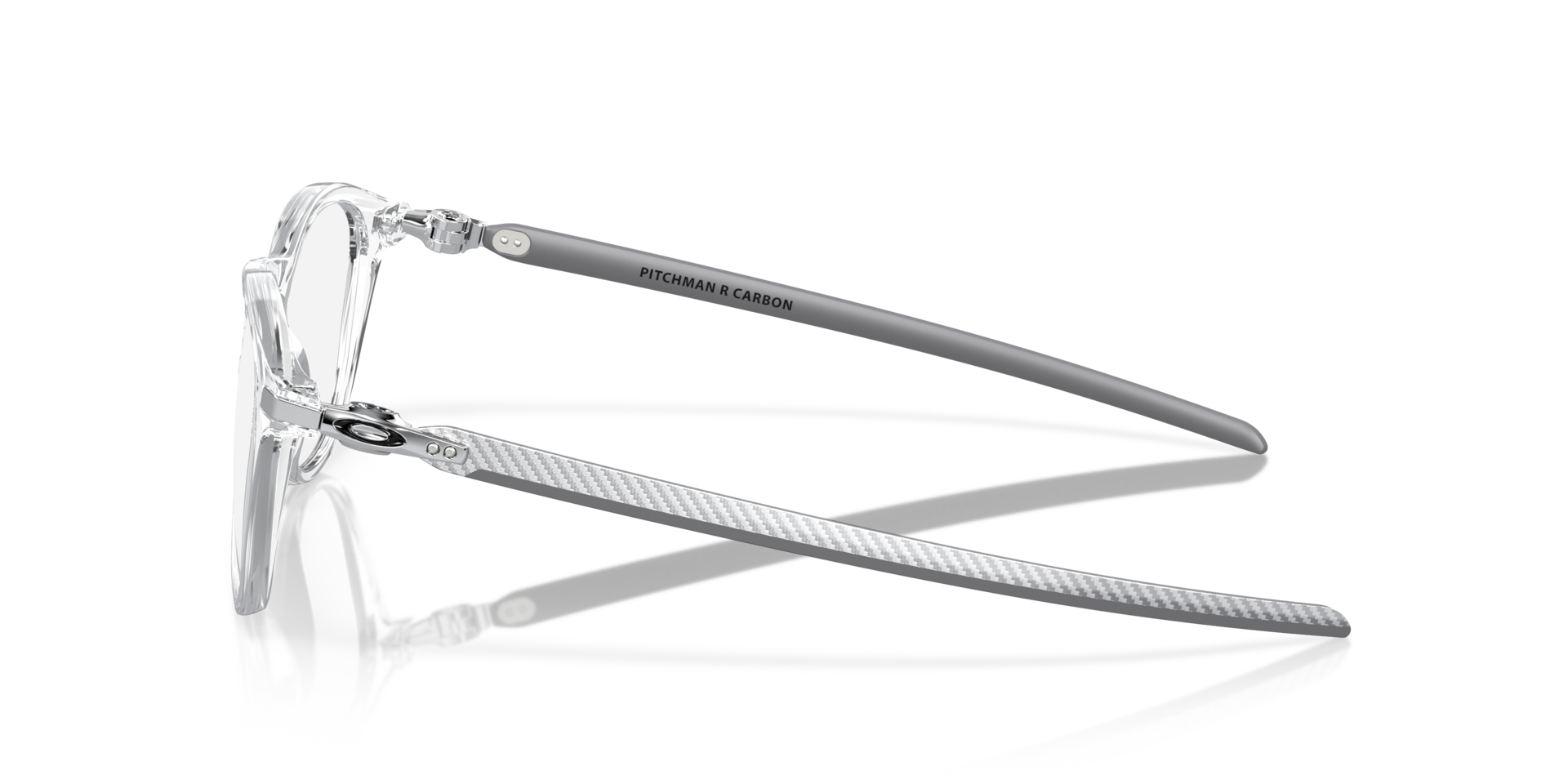 Pitchman™ R Carbon Polished Clear PlasticEyeglass Frames for Glasses Direct, Side View