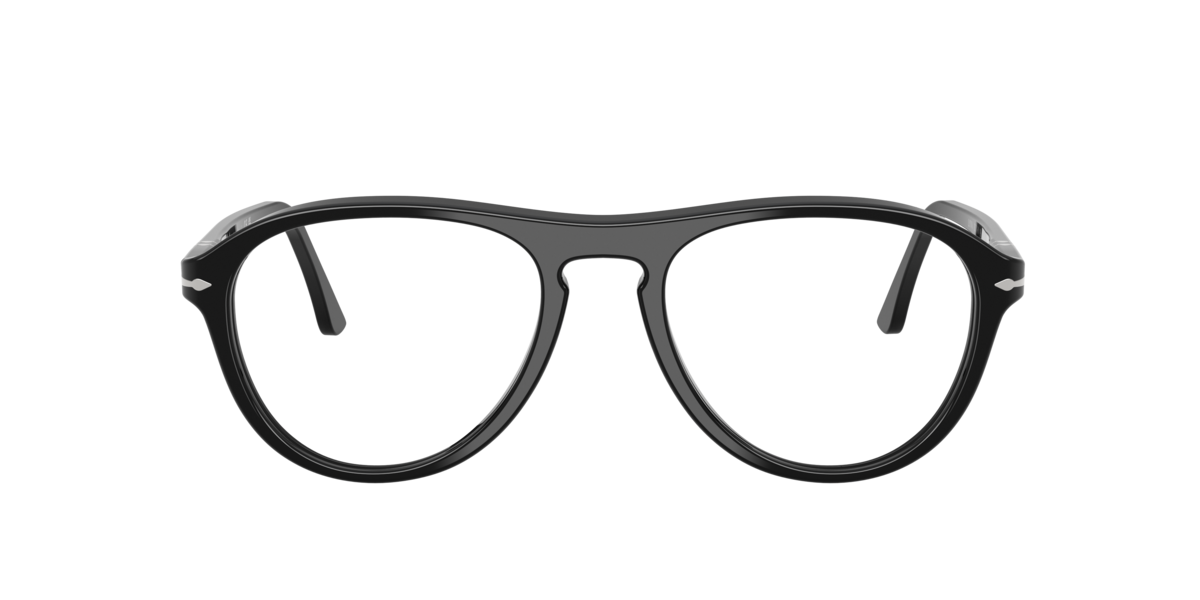 Persol Unisex Black Pilot Acetate Eyeglasses Online - Full Rim - Po3371v