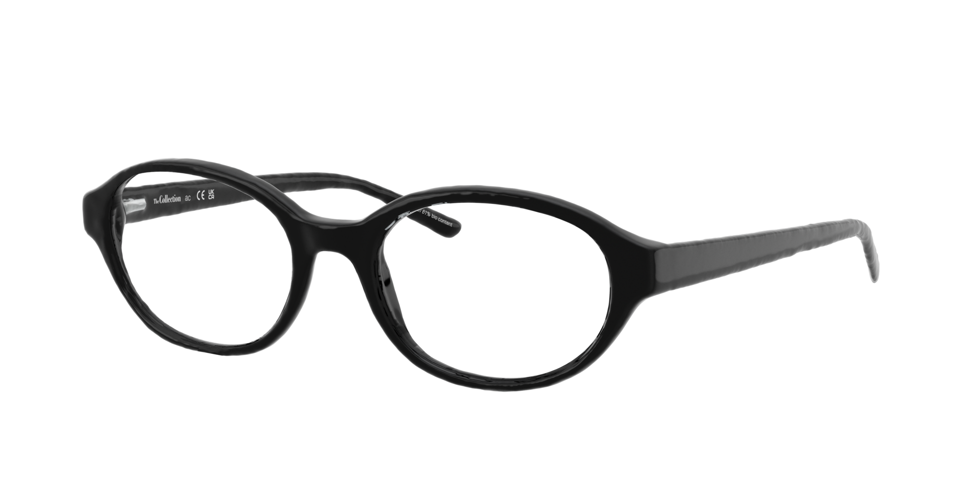 Macey Black AcetateEyeglass Frames for Glasses Direct, Angle View