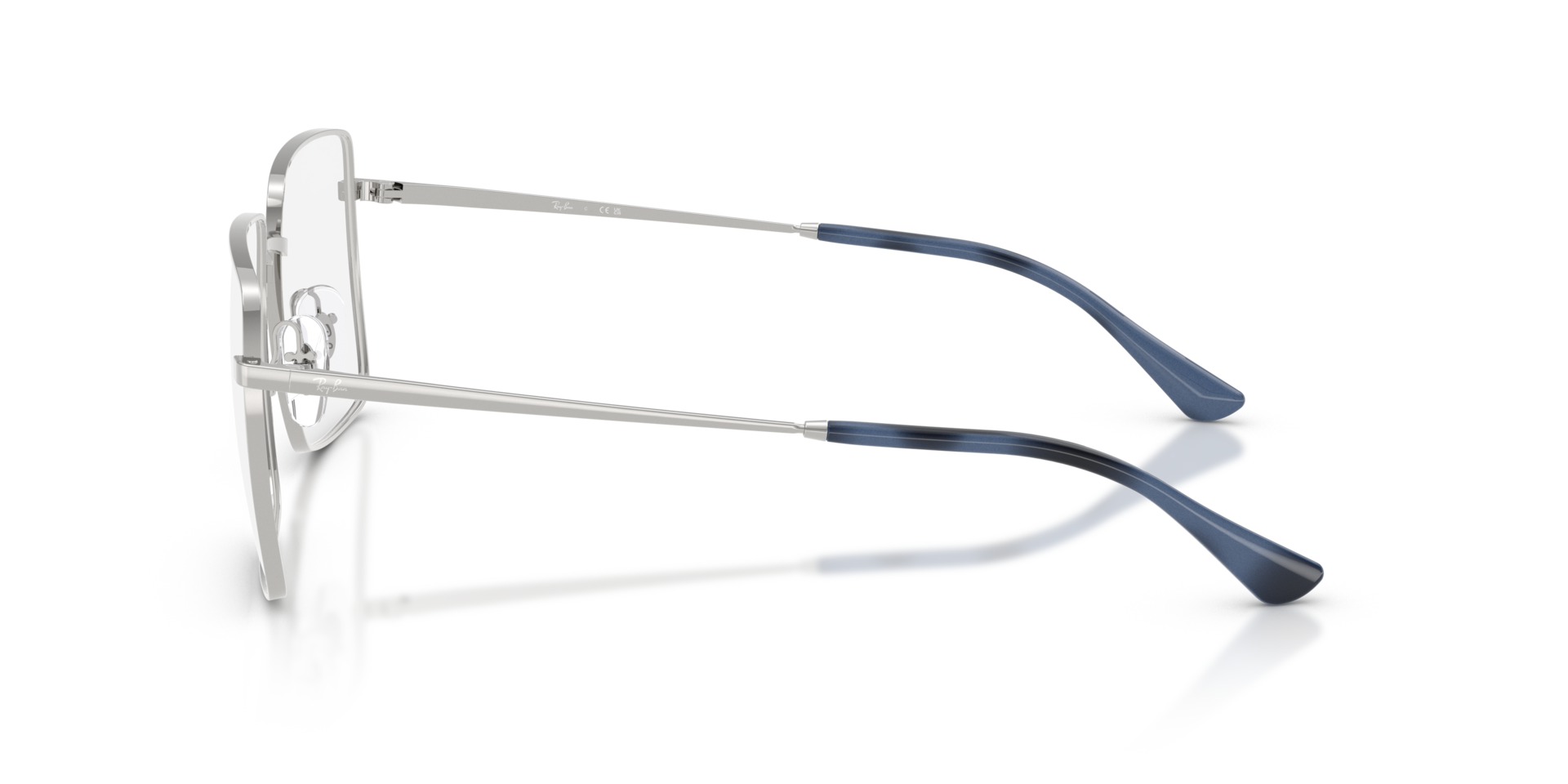RB6553 Silver MetalEyeglass Frames for Glasses Direct, Side View