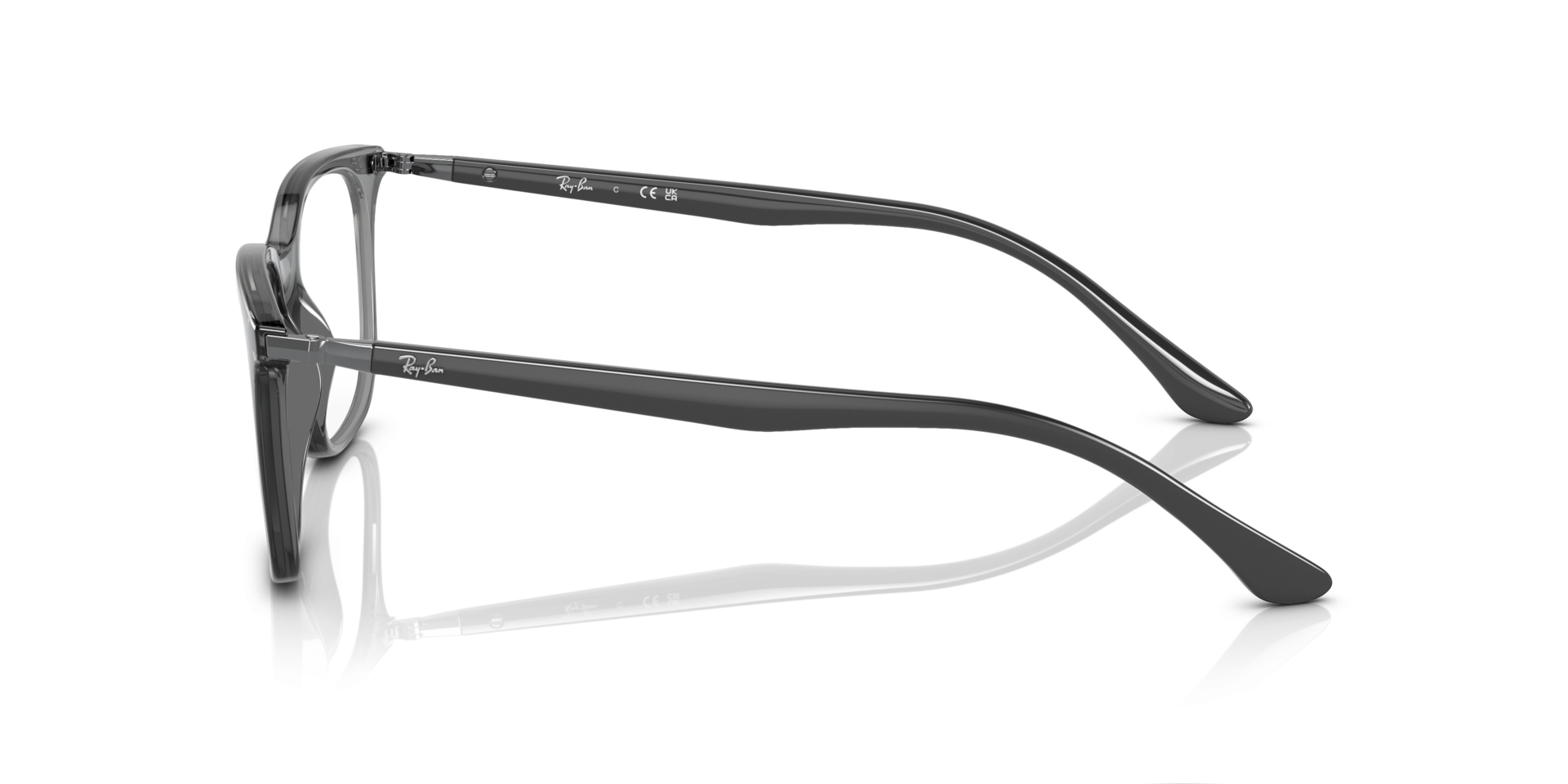 RB7211 Transparent Grey PlasticEyeglass Frames for Glasses Direct, Side View
