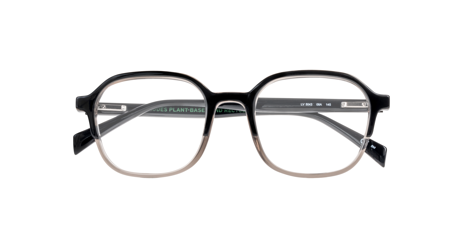 LV 5043 Black Grey PlasticEyeglass Frames for Glasses Direct, Closed View