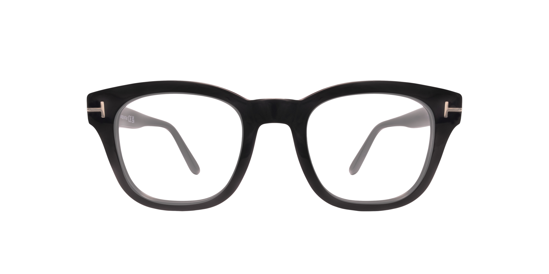 FT5542-B Black Shiny AcetateEyeglass Frames for Glasses Direct, Front View
