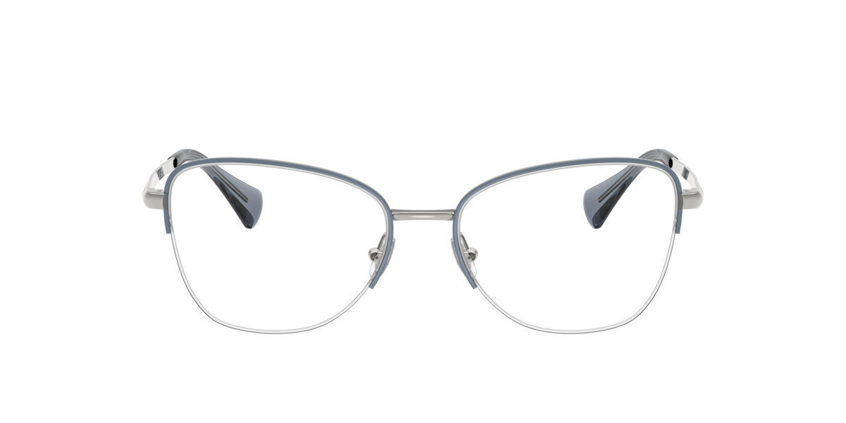 Ralph Women's Shiny Blue Irregular Metal Eyeglasses Online - Semi Rim - Ra6061