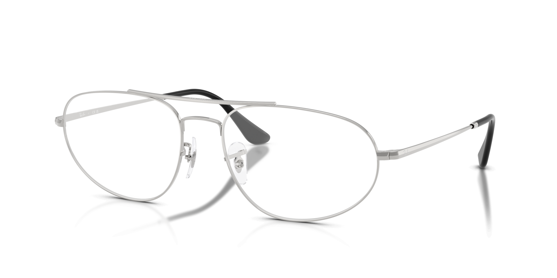 RB6645 Silver MetalEyeglass Frames for Glasses Direct, Angle View