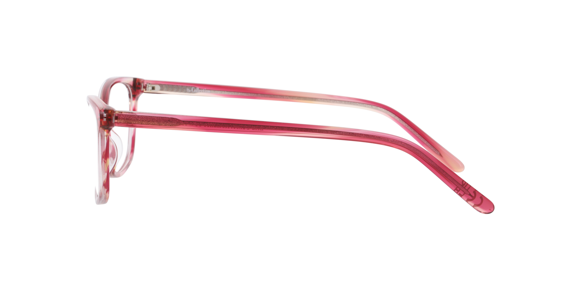 Ella Pink & Yellow AcetateEyeglass Frames for Glasses Direct, Side View