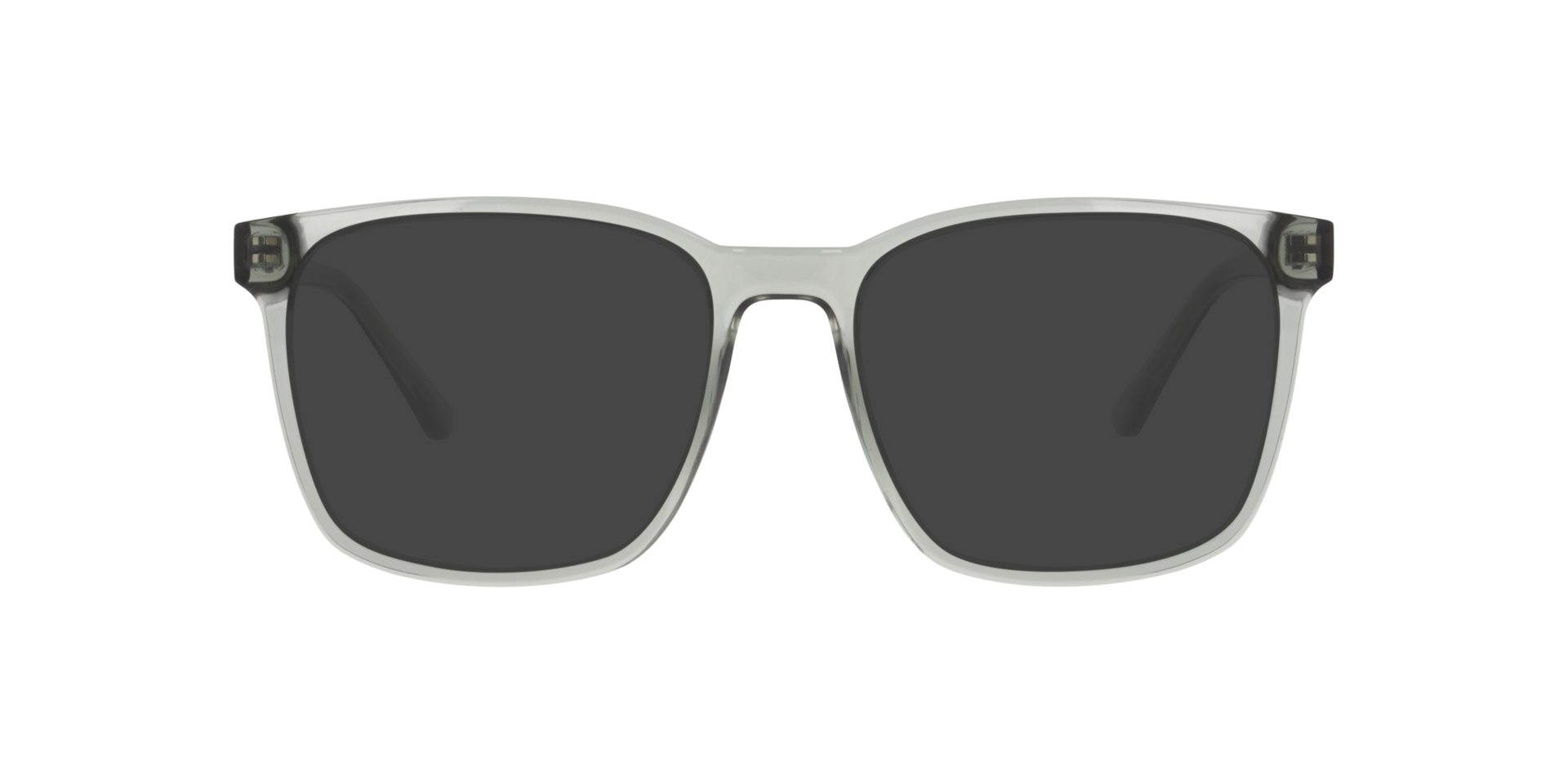 Nathan Transparent Dark Green PlasticEyeglass Frames for Glasses Direct, with Tinted Lenses