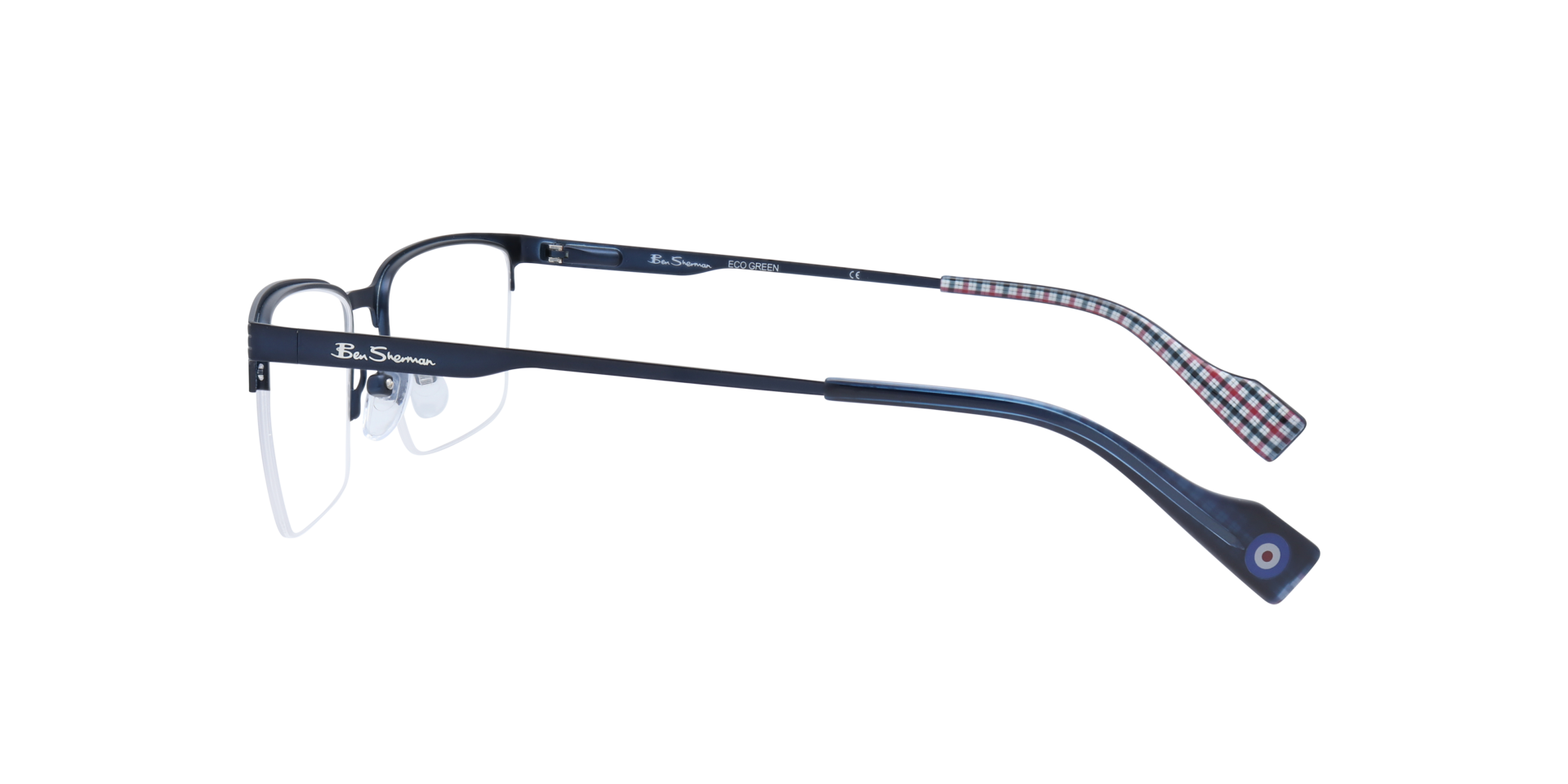 Goswell Blue AcetateEyeglass Frames for Glasses Direct, Side View