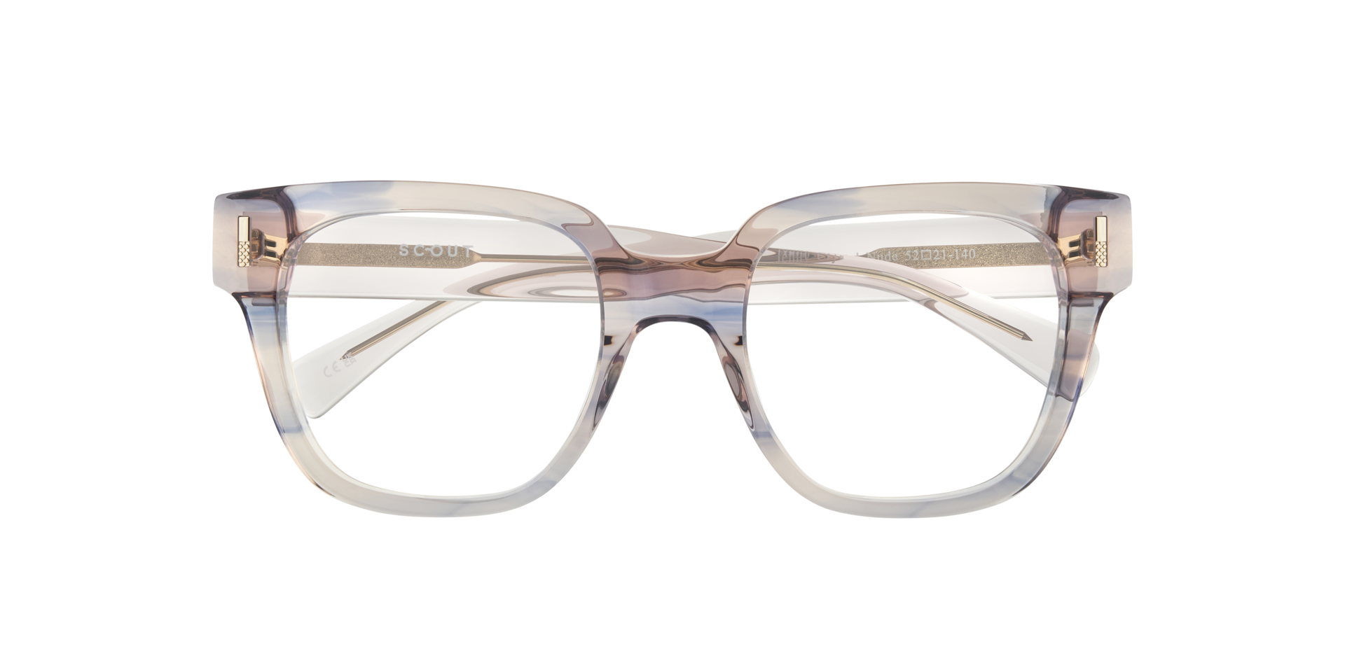 Jenny Crystal Nude AcetateEyeglass Frames for Glasses Direct, Closed View