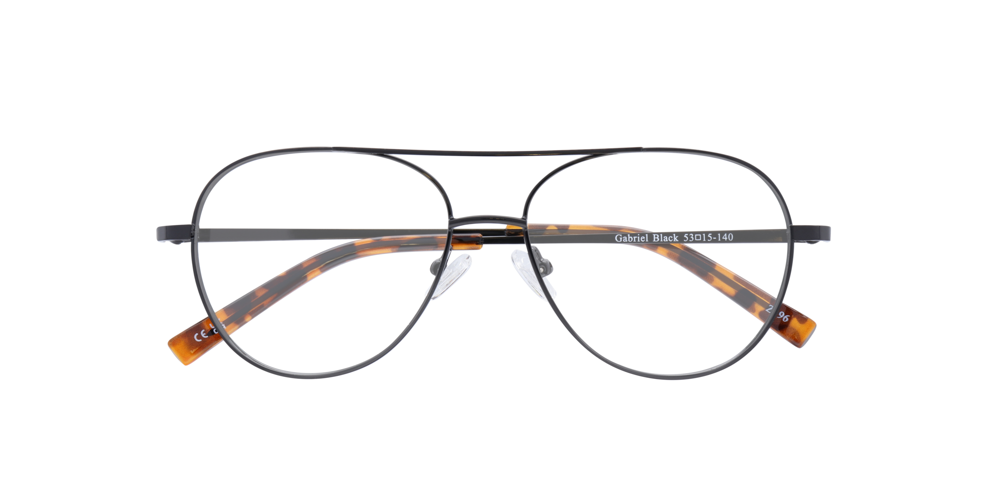 Gabriel Black MetalEyeglass Frames for Glasses Direct, Closed View