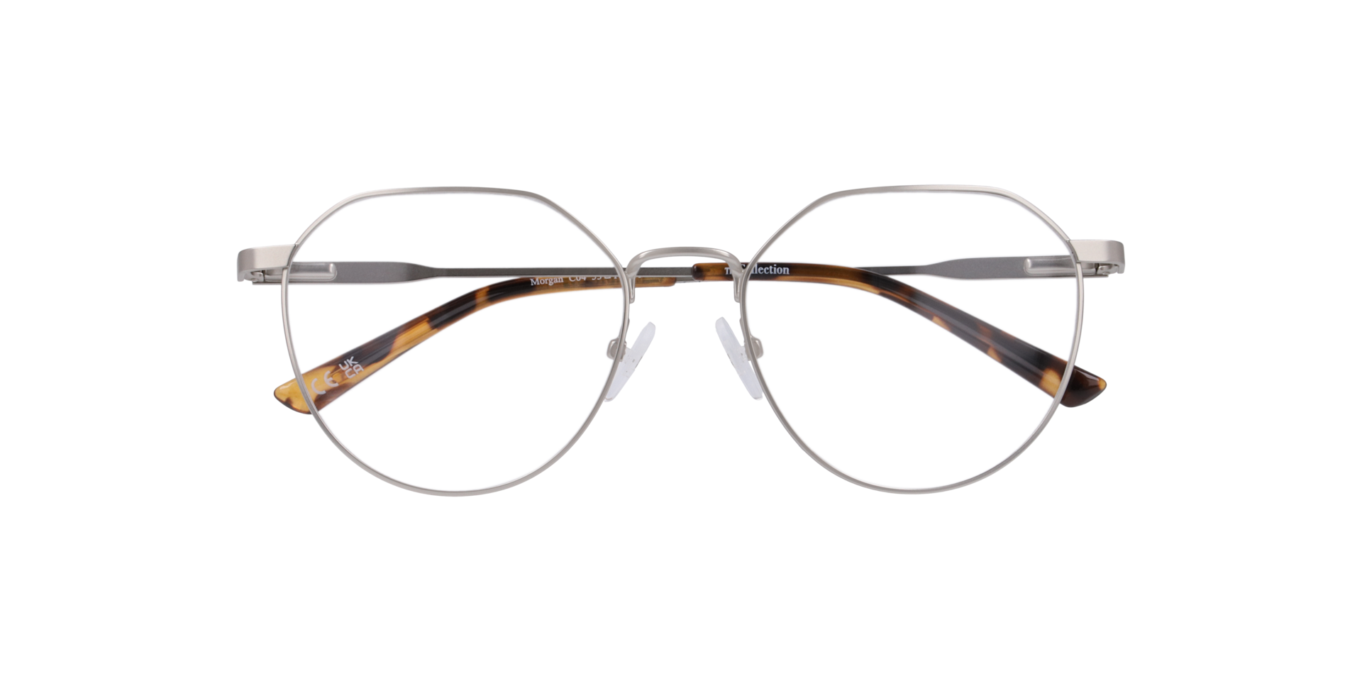 Morgan Silver MetalEyeglass Frames for Glasses Direct, Closed View