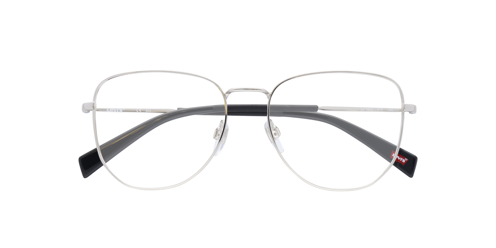 LV 1043 Silver MetalEyeglass Frames for Glasses Direct, Closed View