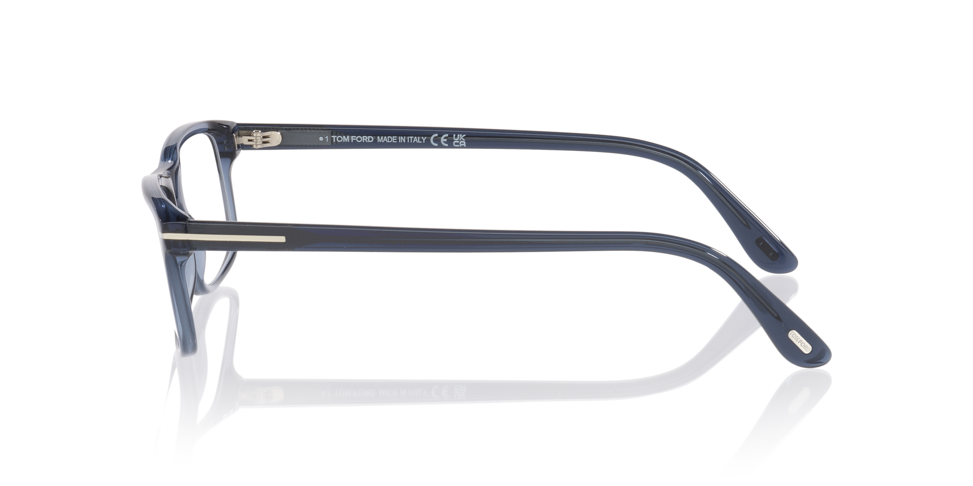 FT6119-B Blue Clear AcetateEyeglass Frames for Glasses Direct, Side View