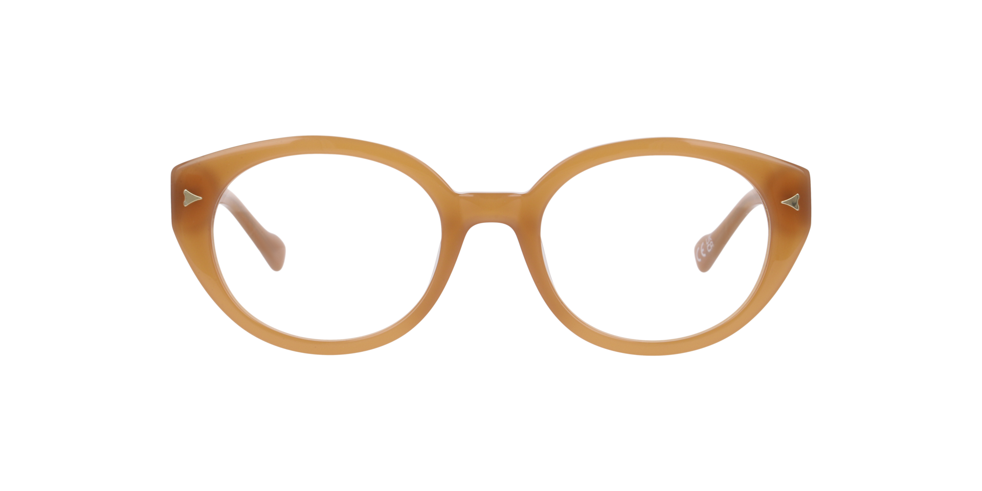 Melody Milky Brown AcetateEyeglass Frames for Glasses Direct, Front View