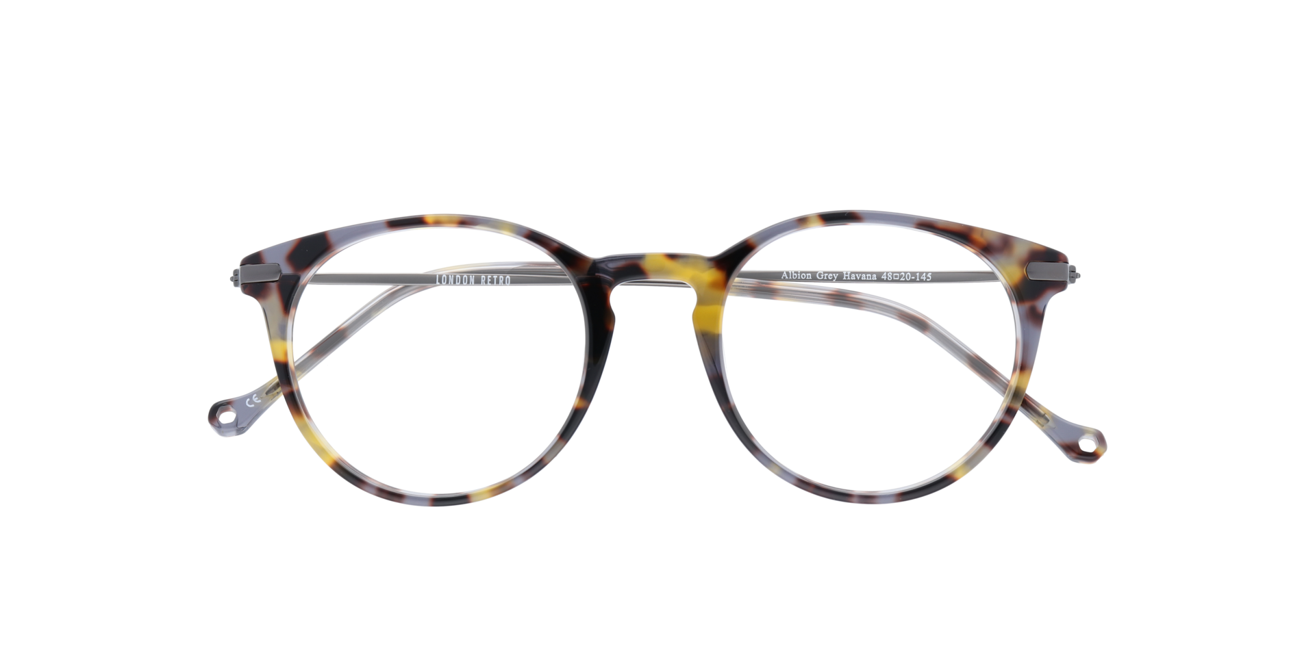 Albion Grey Havana AcetateEyeglass Frames for Glasses Direct, Closed View