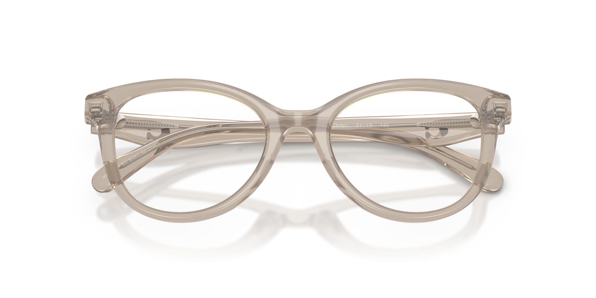HC6284U Milky Grey AcetateEyeglass Frames for Glasses Direct, Closed View