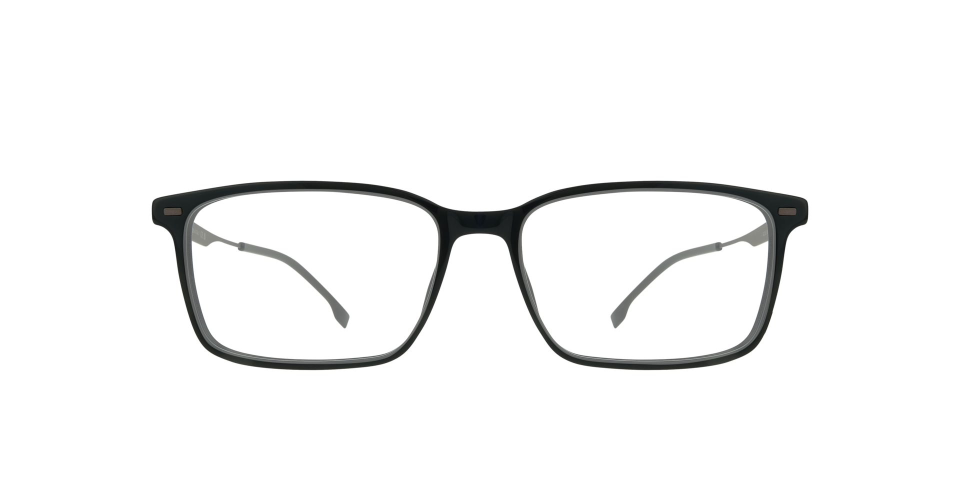 BOSS 1643 Black Silver AcetateEyeglass Frames for Glasses Direct, Front View